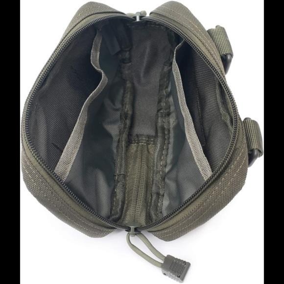 Tactical Molle Horizontal Admin Pouch Compact Nylon Tool Bag with Shoulder Strap - Picture 2 of 3
